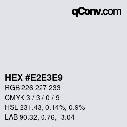 Color code: HEX #E2E3E9 | qconv.com