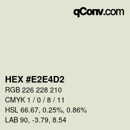 カラーコード: HEX #E2E4D2 | qconv.com