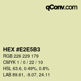 カラーコード: HEX #E2E5B3 | qconv.com