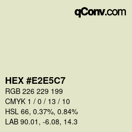 Color code: HEX #E2E5C7 | qconv.com