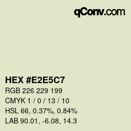 カラーコード: HEX #E2E5C7 | qconv.com