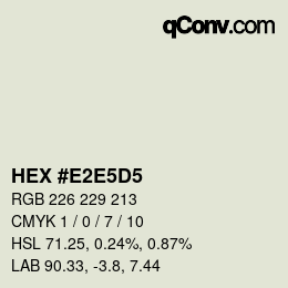 Color code: HEX #E2E5D5 | qconv.com
