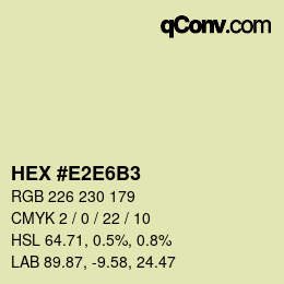 Farbcode: HEX #E2E6B3 | qconv.com