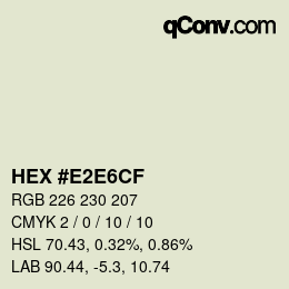 カラーコード: HEX #E2E6CF | qconv.com