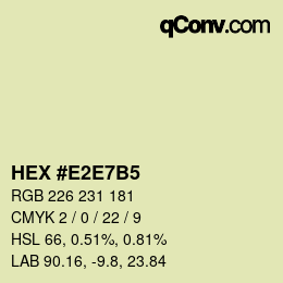 カラーコード: HEX #E2E7B5 | qconv.com