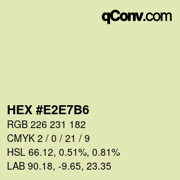 カラーコード: HEX #E2E7B6 | qconv.com