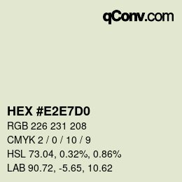 颜色代码: HEX #E2E7D0 | qconv.com