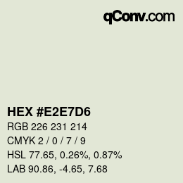 カラーコード: HEX #E2E7D6 | qconv.com
