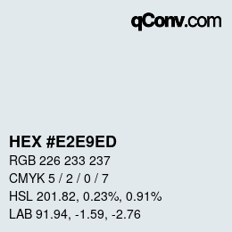 カラーコード: HEX #E2E9ED | qconv.com