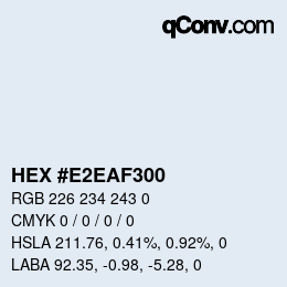 Color code: HEX #E2EAF300 | qconv.com