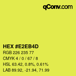 颜色代码: HEX #E2EB4D | qconv.com