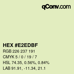 Farbcode: HEX #E2EDBF | qconv.com
