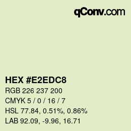 Color code: HEX #E2EDC8 | qconv.com