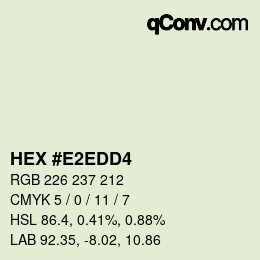 颜色代码: HEX #E2EDD4 | qconv.com