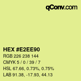 Color code: HEX #E2EE90 | qconv.com