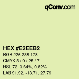 颜色代码: HEX #E2EEB2 | qconv.com