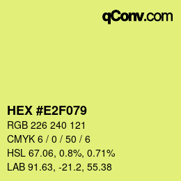 カラーコード: HEX #E2F079 | qconv.com