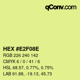 Color code: HEX #E2F08E | qconv.com