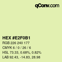 カラーコード: HEX #E2F0B1 | qconv.com