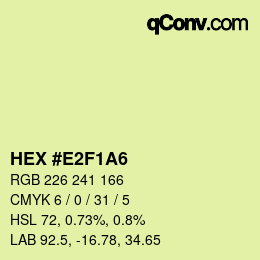 Color code: HEX #E2F1A6 | qconv.com