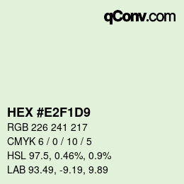 Color code: HEX #E2F1D9 | qconv.com