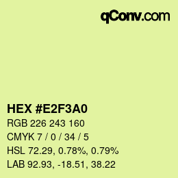 颜色代码: HEX #E2F3A0 | qconv.com