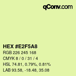 カラーコード: HEX #E2F5A8 | qconv.com