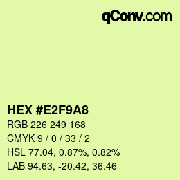 Color code: HEX #E2F9A8 | qconv.com