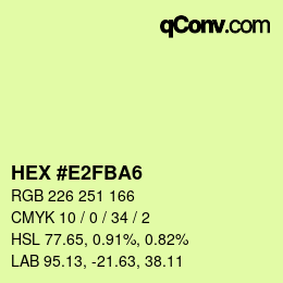 カラーコード: HEX #E2FBA6 | qconv.com