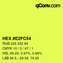 颜色代码: HEX #E2FC54 | qconv.com