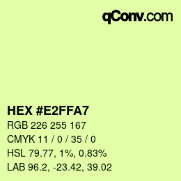 Color code: HEX #E2FFA7 | qconv.com