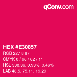 Color code: HEX #E30857 | qconv.com