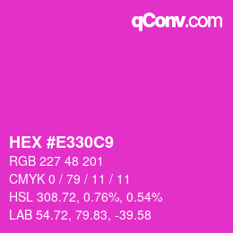 Color code: HEX #E330C9 | qconv.com