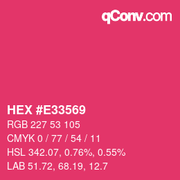 Color code: HEX #E33569 | qconv.com