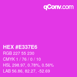 Código de color: HEX #E337E6 | qconv.com