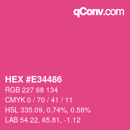 Color code: HEX #E34486 | qconv.com