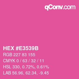 Color code: HEX #E3539B | qconv.com