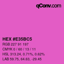 Color code: HEX #E35BC5 | qconv.com