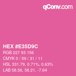 Color code: HEX #E35D9C | qconv.com