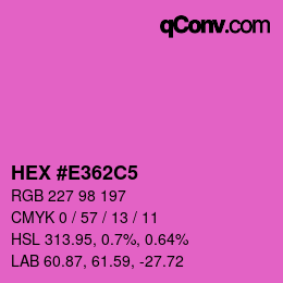 Color code: HEX #E362C5 | qconv.com