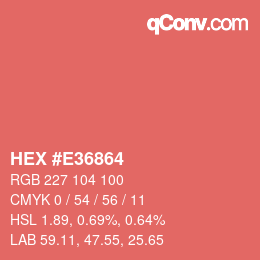 Color code: HEX #E36864 | qconv.com