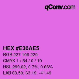 Color code: HEX #E36AE5 | qconv.com
