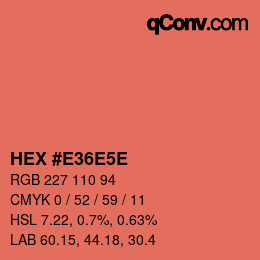 Color code: HEX #E36E5E | qconv.com