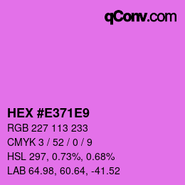 Color code: HEX #E371E9 | qconv.com