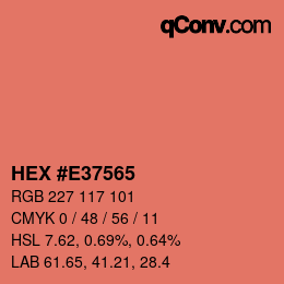 颜色代码: HEX #E37565 | qconv.com