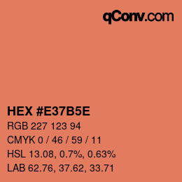 Code couleur: HEX #E37B5E | qconv.com
