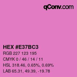 カラーコード: HEX #E37BC3 | qconv.com