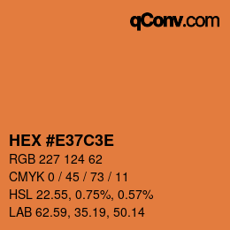 Color code: HEX #E37C3E | qconv.com