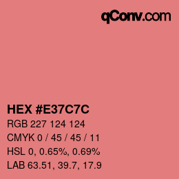 Color code: HEX #E37C7C | qconv.com