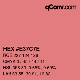 Code couleur: HEX #E37C7E | qconv.com